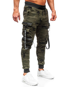 Men's Camo Cargo Joggers Green Bolf HSS107