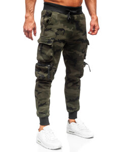 Men's Camo Cargo Joggers Green Bolf HSS123