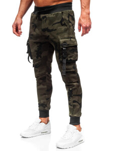 Men's Camo Cargo Joggers Green Bolf HSS125