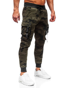 Men's Camo Cargo Joggers Green Bolf HSS125