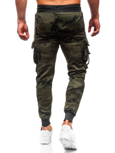 Men's Camo Cargo Joggers Green Bolf HSS125