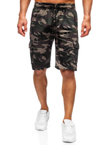 Men's Camo Cargo Shorts Dark Green Bolf JX875