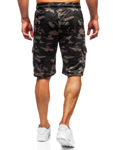 Men's Camo Cargo Shorts Dark Green Bolf JX875