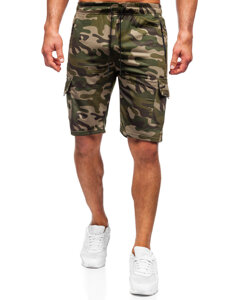 Men's Camo Cargo Shorts Green Bolf JX875