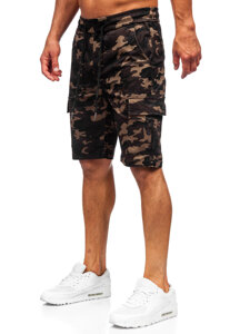 Men's Camo Cargo Shorts Khaki Bolf A-297