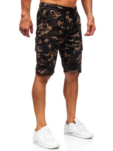 Men's Camo Cargo Shorts Khaki Bolf A-297