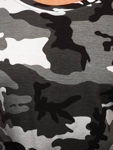 Men's Camo Printed T-shirt Grey Bolf S808