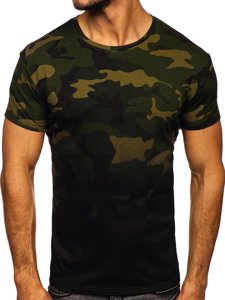 Men's Camo Printed T-shirt Khaki Bolf S808