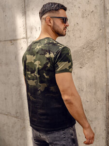 Men's Camo Printed T-shirt Khaki Bolf S808A1