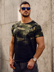 Men's Camo Printed T-shirt Khaki Bolf S808A1