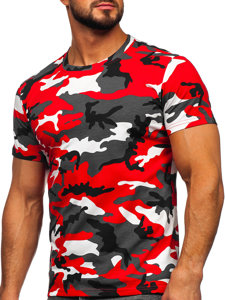 Men's Camo Printed T-shirt Red Bolf 8T233
