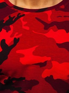 Men's Camo Printed T-shirt Red Bolf S808