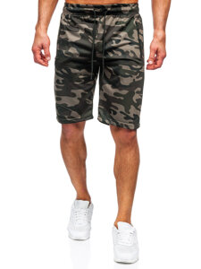 Men's Camo Shorts Dark Green Bolf JX865