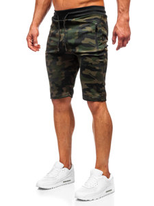 Men's Camo Sweat Shorts Khaki Bolf HL9217