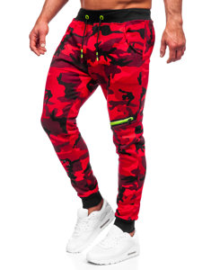 Men's Camo Sweatpants Red Bolf KK04