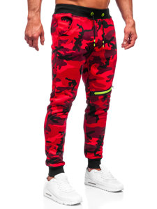 Men's Camo Sweatpants Red Bolf KK04