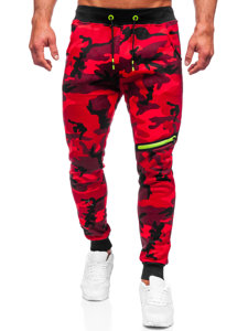 Men's Camo Sweatpants Red Bolf KK04