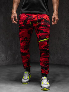 Men's Camo Sweatpants Red Bolf KK04A1