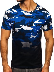 Men's Camo T-shirt Blue Bolf S808