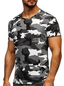 Men's Camo T-shirt Grey Bolf S807