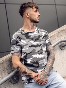 Men's Camo T-shirt Grey Bolf S807A1