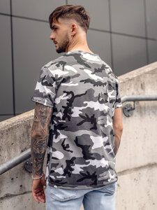 Men's Camo T-shirt Grey Bolf S807A1