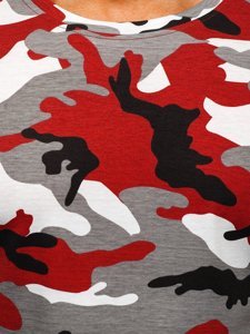 Men's Camo T-shirt Grey-Claret Bolf S807