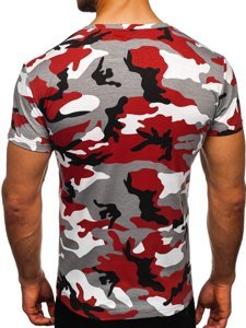 Men's Camo T-shirt Grey-Claret Bolf S807