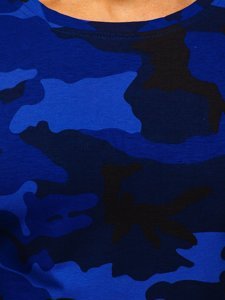 Men's Camo T-shirt Navy Blue Bolf S807