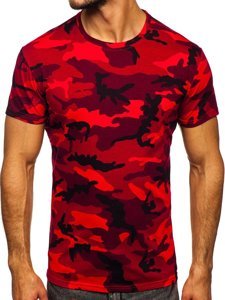 Men's Camo T-shirt Red Bolf S807