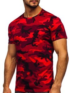 Men's Camo T-shirt Red Bolf S807