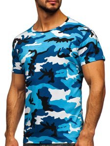 Men's Camo T-shirt Sky Blue Bolf S807