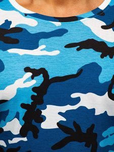 Men's Camo T-shirt Sky Blue Bolf S807