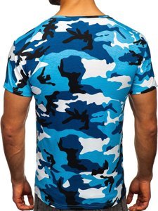 Men's Camo T-shirt Sky Blue Bolf S807