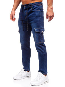 Men's Cargo Jeans Navy Blue Bolf 8135