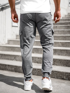 Men's Cargo Jogger Sweatpants Anthracite Bolf JX5068A