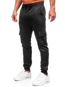 Men's Cargo Jogger Sweatpants Black Bolf 8K1130