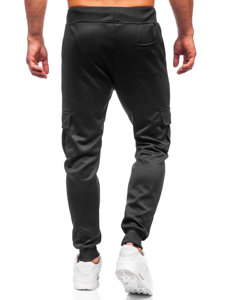 Men's Cargo Jogger Sweatpants Black Bolf 8K1130