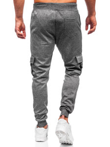 Men's Cargo Jogger Sweatpants Graphite Bolf 8K1130