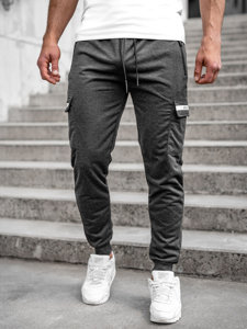 Men's Cargo Jogger Sweatpants Graphite Bolf JX5063A