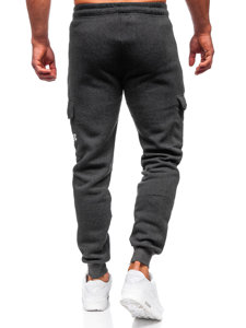 Men's Cargo Jogger Sweatpants Graphite Bolf JX6028