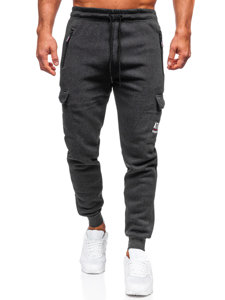 Men's Cargo Jogger Sweatpants Graphite Bolf JX6028