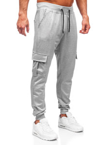 Men's Cargo Jogger Sweatpants Grey Bolf 8K1130