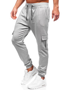 Men's Cargo Jogger Sweatpants Grey Bolf 8K1130