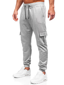 Men's Cargo Jogger Sweatpants Grey Bolf 8K1130