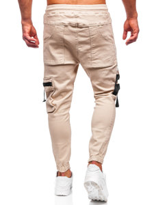 Men's Cargo Joggers Beige Bolf 6685