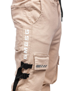 Men's Cargo Joggers Beige Bolf 6685