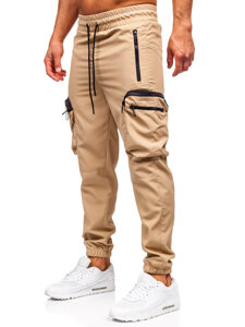 Men’s Cargo Joggers Beige Bolf HSS296