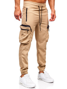 Men’s Cargo Joggers Beige Bolf HSS296