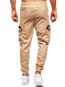 Men’s Cargo Joggers Beige Bolf HSS296